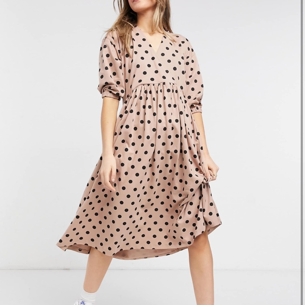 ASOS beige Polka dot dress spring summer fall
